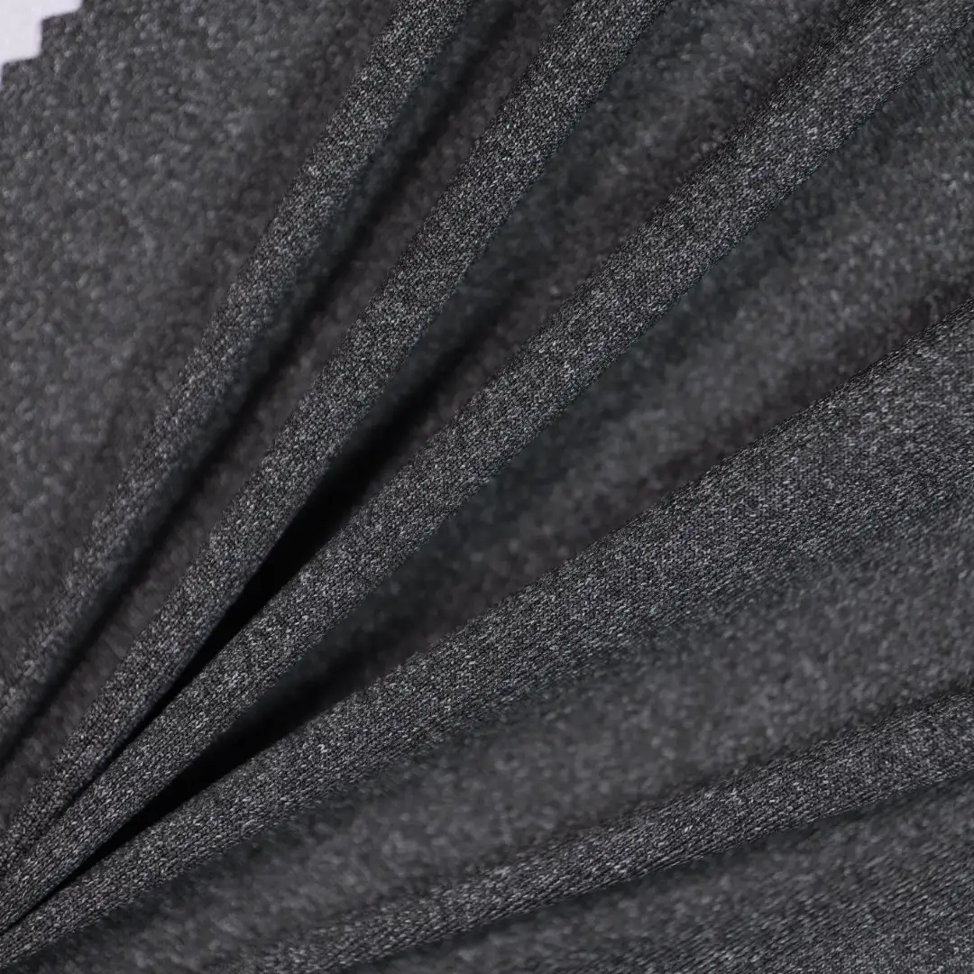 China Fabric for T-Shirt,Polo Shirt Single Jersey Knit Fabric Polyester Spandex Anthra Melange color buy from China wholesaler bulk order at wholesale price free worldwide shipping Alibaba