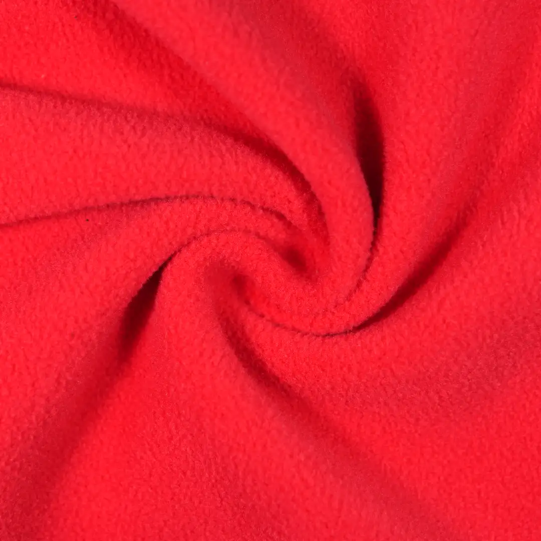 China Fabric for Jackets Polar Fleece Knit Fabric Polyester red color buy from China wholesaler bulk order at wholesale price free worldwide shipping Alibaba