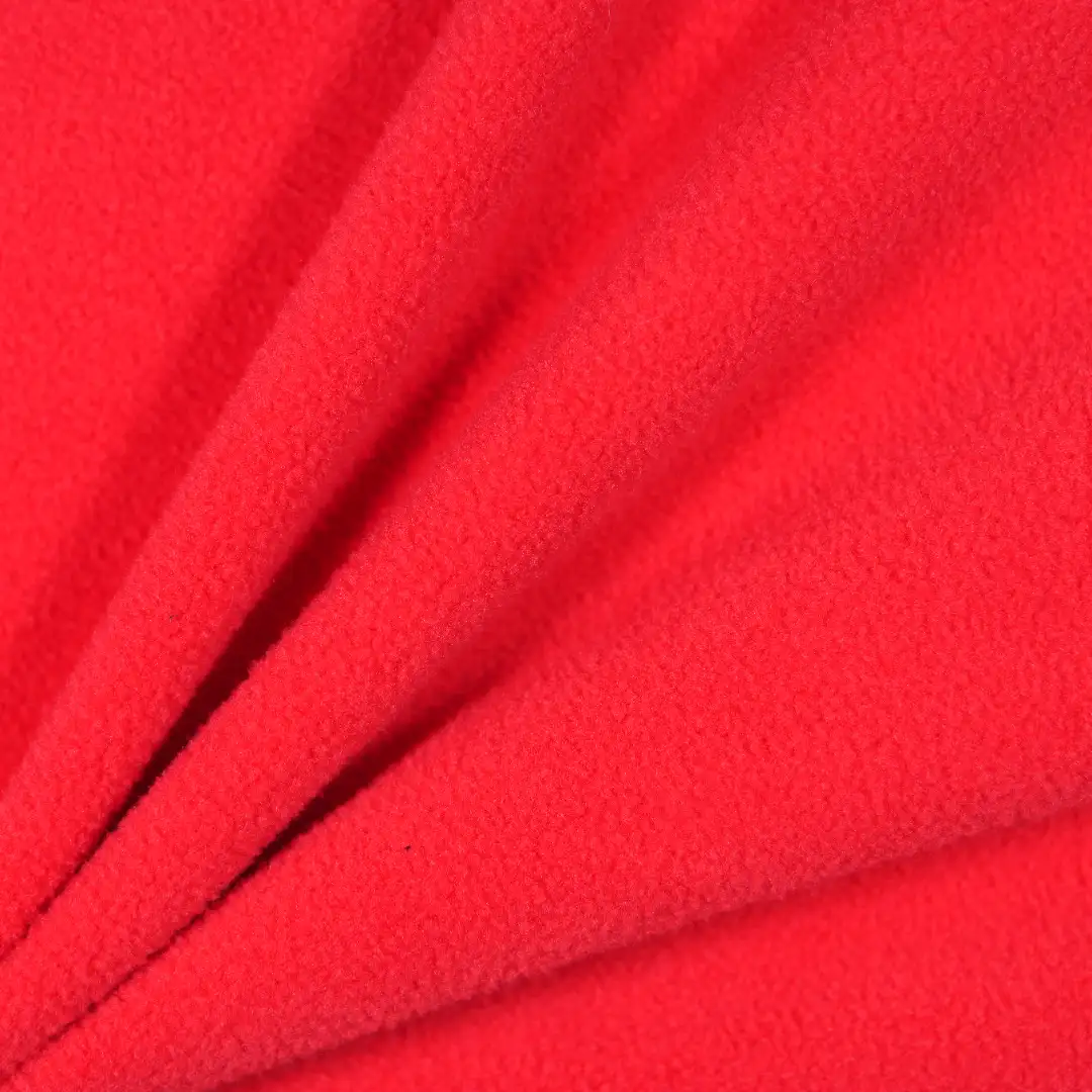 China Fabric for Jackets Polar Fleece Knit Fabric Polyester red color buy from China wholesaler bulk order at wholesale price free worldwide shipping Alibaba