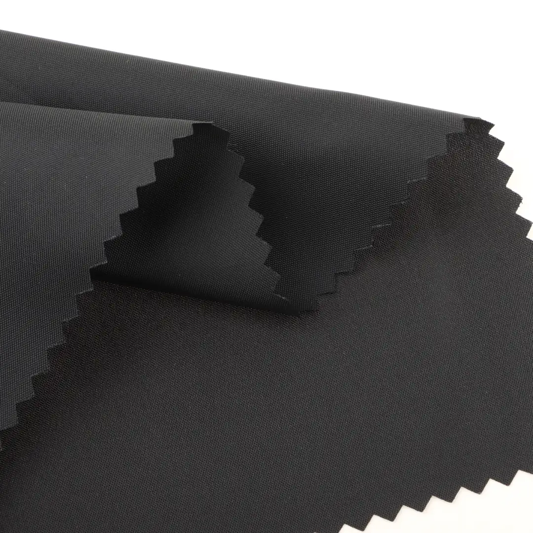 China Fabric for Jackets,Trench Coat,Overcoat Polyester Taffeta Synthetic Woven Fabric Polyester Black color buy from China wholesaler bulk order at wholesale price free worldwide shipping Alibaba