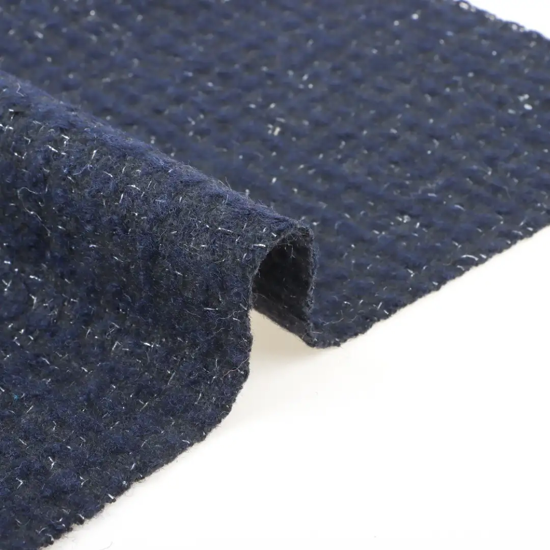China Fabric for Jackets,Skirt,Trench Coat,Overcoat,Suit,Waist coat Chanel-Style Fabric Woolen Polyester Wool Other Coffee Gray  Bue Black color buy from China wholesaler bulk order at wholesale price free worldwide shipping Alibaba