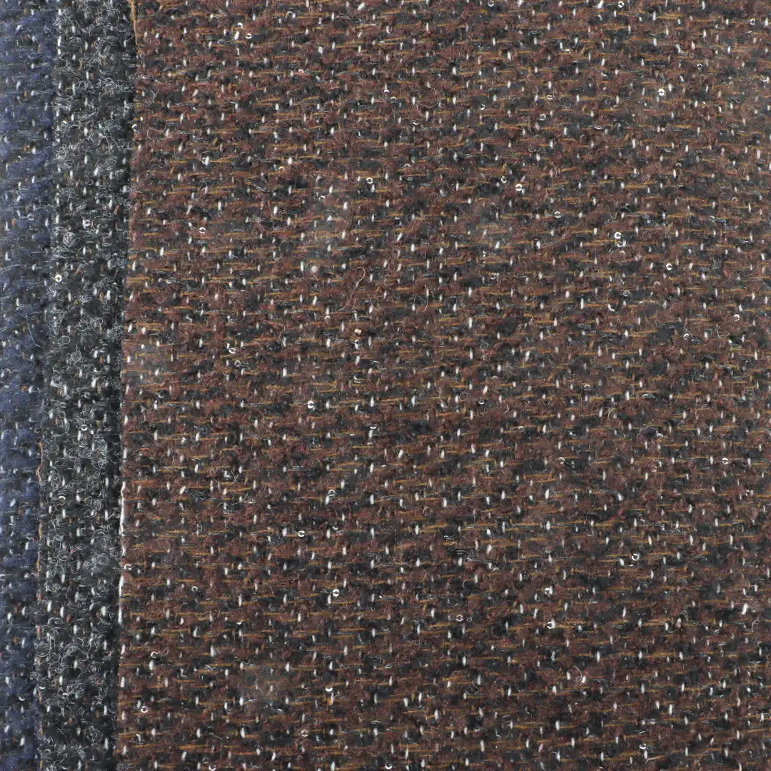 China Fabric for Jackets,Trench Coat,Overcoat,Suit,Waist coat Chanel-Style Fabric Woolen Polyester Wool Other Black Brown Blue color buy from China wholesaler bulk order at wholesale price free worldwide shipping Alibaba