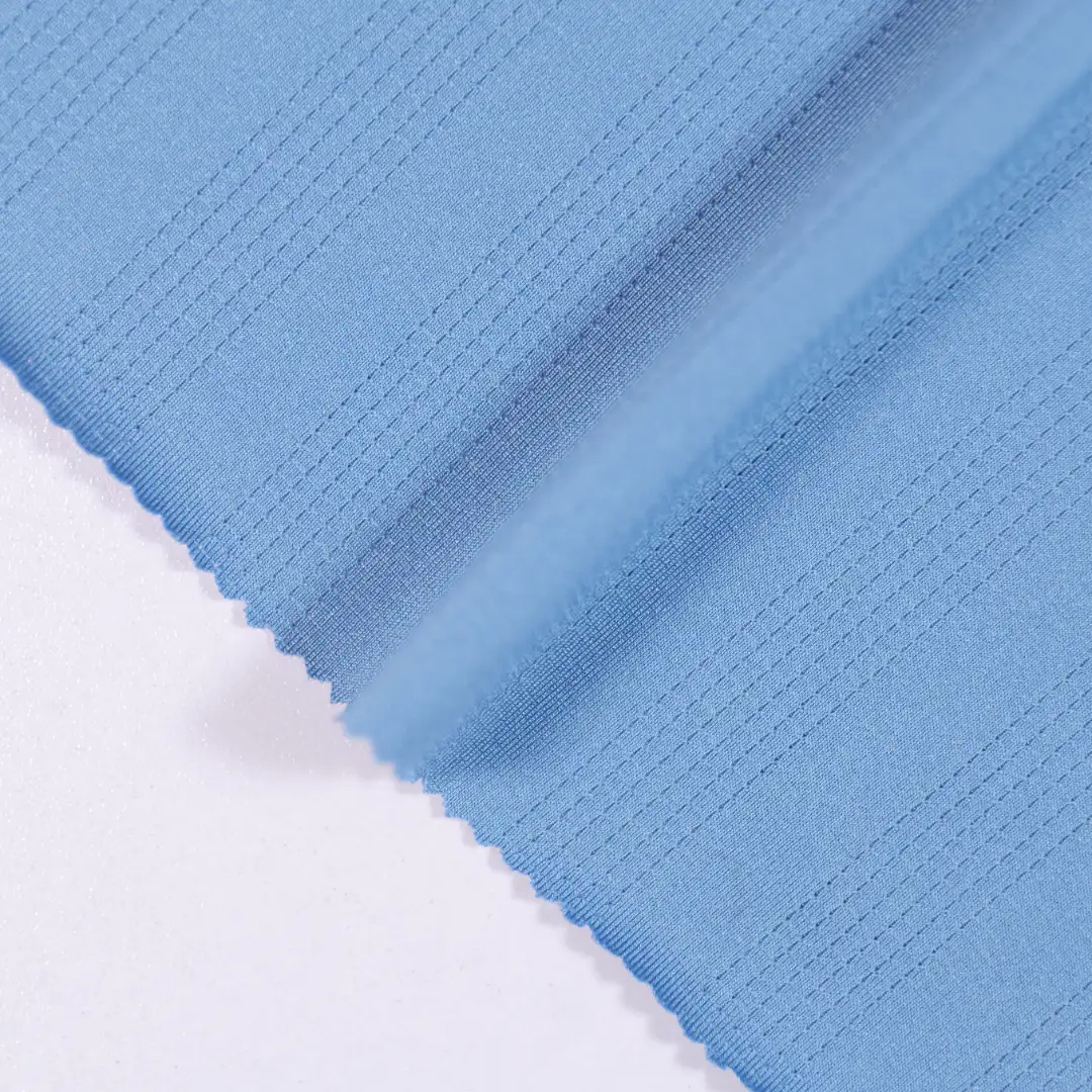 China Fabric for Skirt,Kids Puff Sleeve Tier Dress,Ladies Long Ruffle A-Line Skirt Jacquard Knit Fabric Polyester Spandex blue color buy from China wholesaler bulk order at wholesale price free worldwide shipping Alibaba