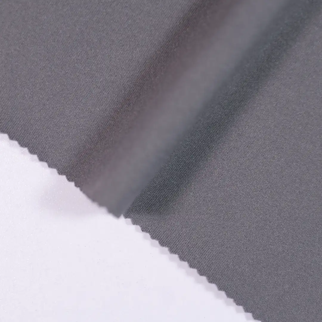 China Fabric for Shirt,Tank Top,Crop Top,Skirt Polar Fleece Knit Fabric Polyester Spandex grey color buy from China wholesaler bulk order at wholesale price free worldwide shipping Alibaba