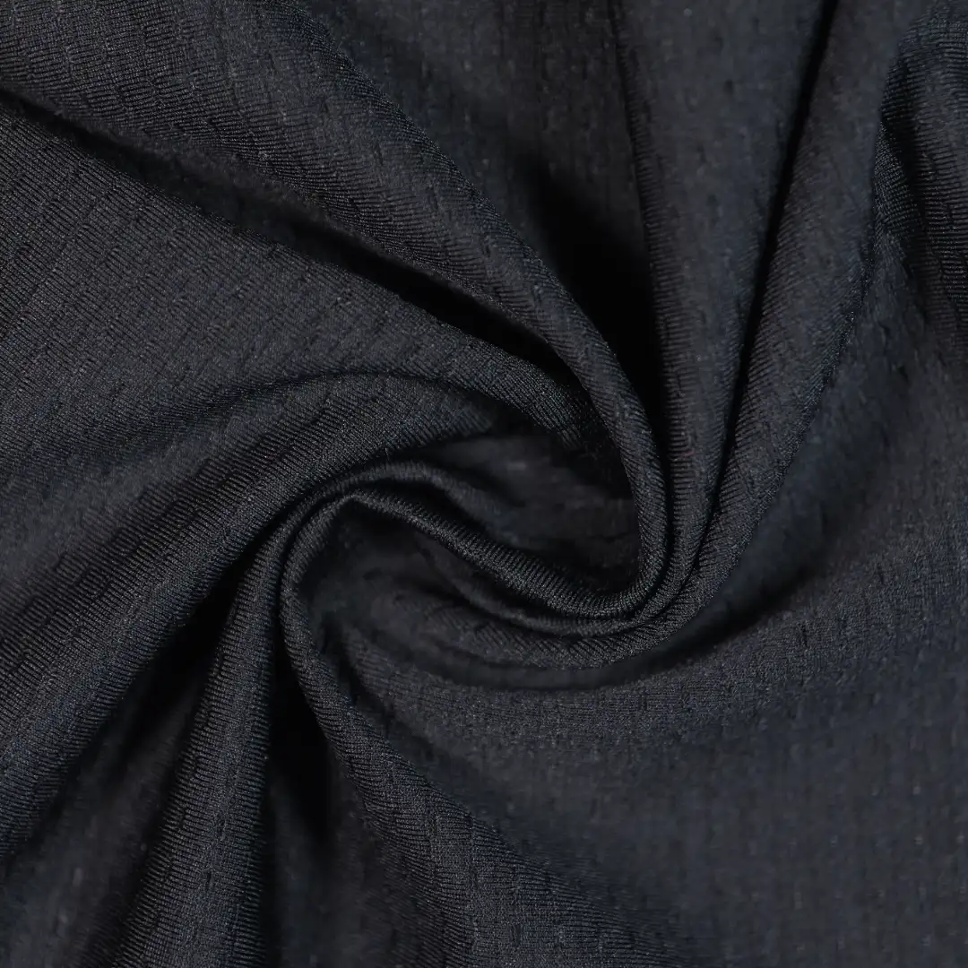 China Fabric for T-Shirt,Yoga Clothes Jacquard Knit Fabric Polyester Spandex black color buy from China wholesaler bulk order at wholesale price free worldwide shipping Alibaba