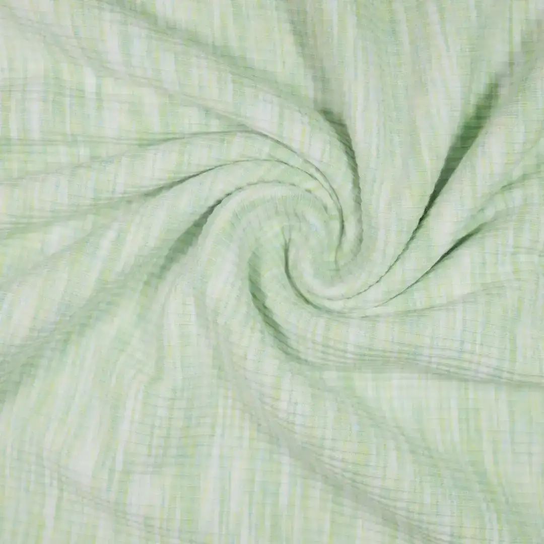 China Fabric for T-Shirt,Ruffle Shirt Dress,Strap Midi Dress,Tier Midi Shirt Dress Rib Knit Fabric Cotton Polyester Elastane light green color buy from China wholesaler bulk order at wholesale price free worldwide shipping Alibaba