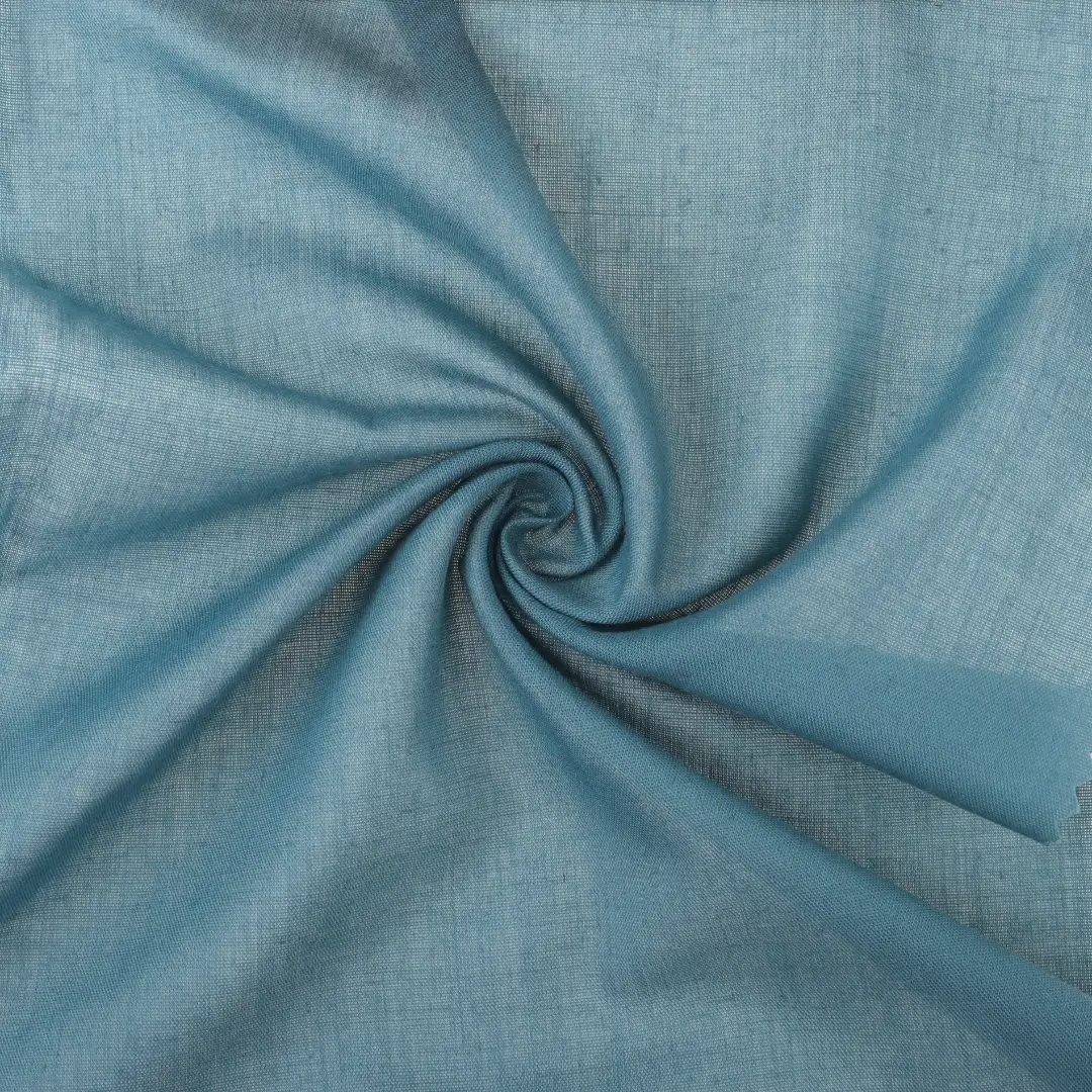 China Fabric for Shirt,Padded Jacket,Loungewear Poplin Woven Blended Fabric Polyester Cotton blue-green color buy from China wholesaler bulk order at wholesale price free worldwide shipping Alibaba