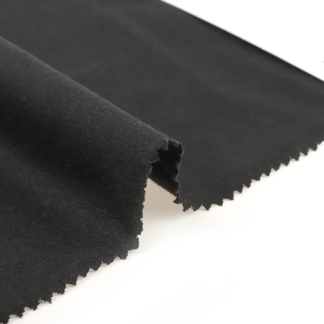 China Fabric for Tank Top,Crop Top,Jogger,Hoodie,Loungewear,Sweatshirt Single Jersey Knit Fabric Cotton Black color buy from China wholesaler bulk order at wholesale price free worldwide shipping Alibaba