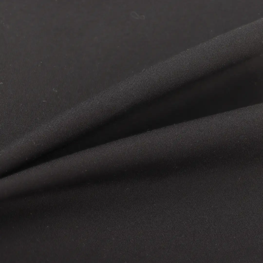 China Fabric for T-Shirt,Shorts Ponte Roma Knit Fabric Rayon Nylon Spandex Black color buy from China wholesaler bulk order at wholesale price free worldwide shipping Alibaba