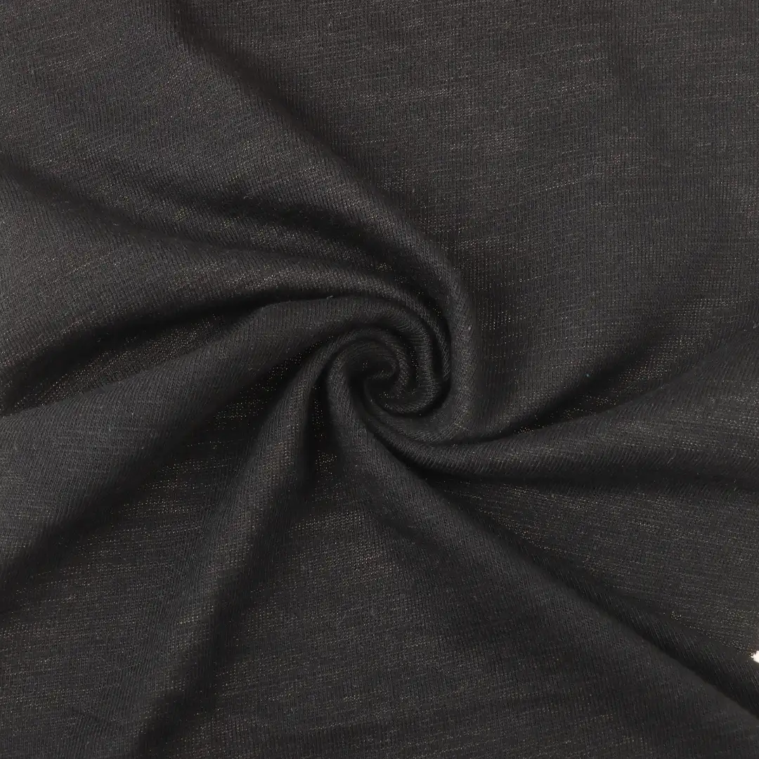China Fabric for T-Shirt,Tank Top,Crop Top,Pajamas,Loungewear Single Jersey Knit Fabric Cotton Modal Black color buy from China wholesaler bulk order at wholesale price free worldwide shipping Alibaba