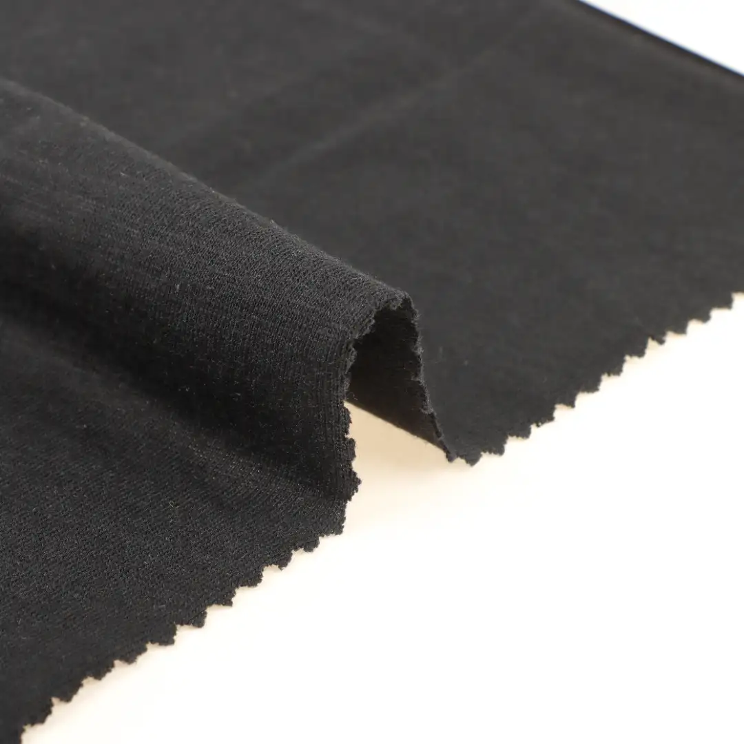 China Fabric for T-Shirt,Tank Top,Crop Top,Pajamas,Loungewear Single Jersey Knit Fabric Cotton Modal Black color buy from China wholesaler bulk order at wholesale price free worldwide shipping Alibaba