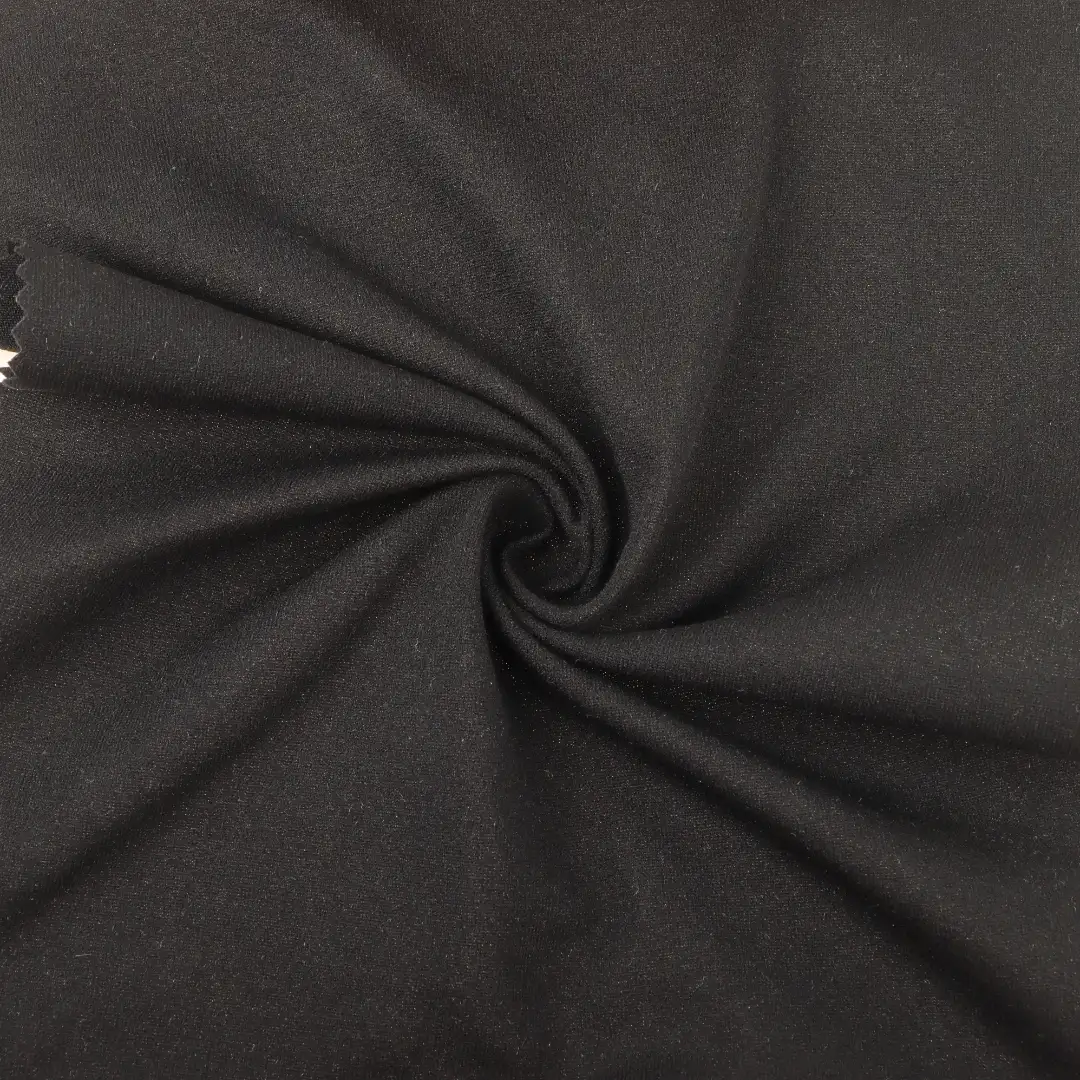 China Fabric for T-Shirt,Tank Top,Crop Top,Shorts,Loungewear Single Jersey Knit Fabric Recycled Polyester Sorona Black color buy from China wholesaler bulk order at wholesale price free worldwide shipping Alibaba