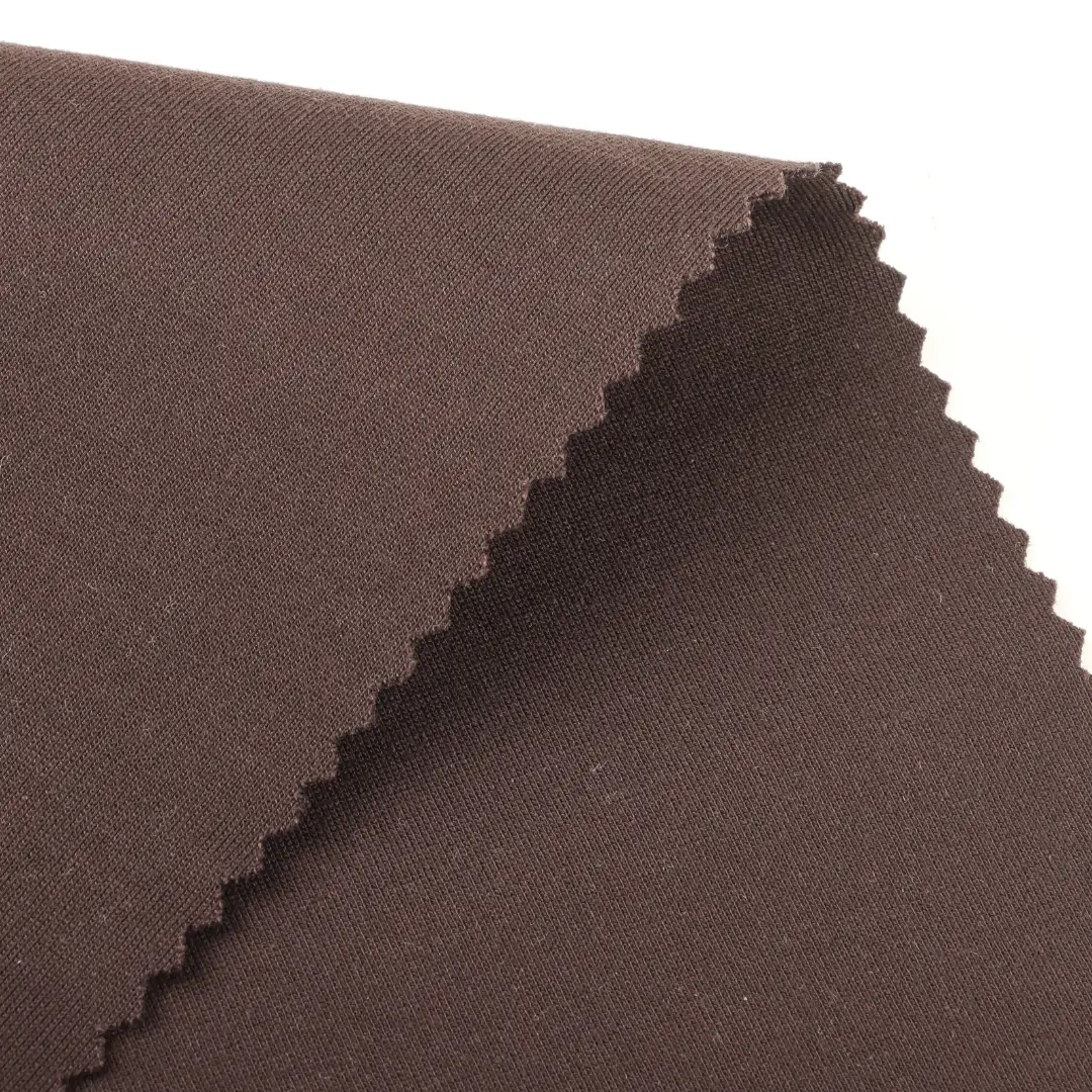China Fabric for T-Shirt,Shorts,Loungewear Ponte Roma Knit Fabric Rayon Nylon Spandex Brown color buy from China wholesaler bulk order at wholesale price free worldwide shipping Alibaba