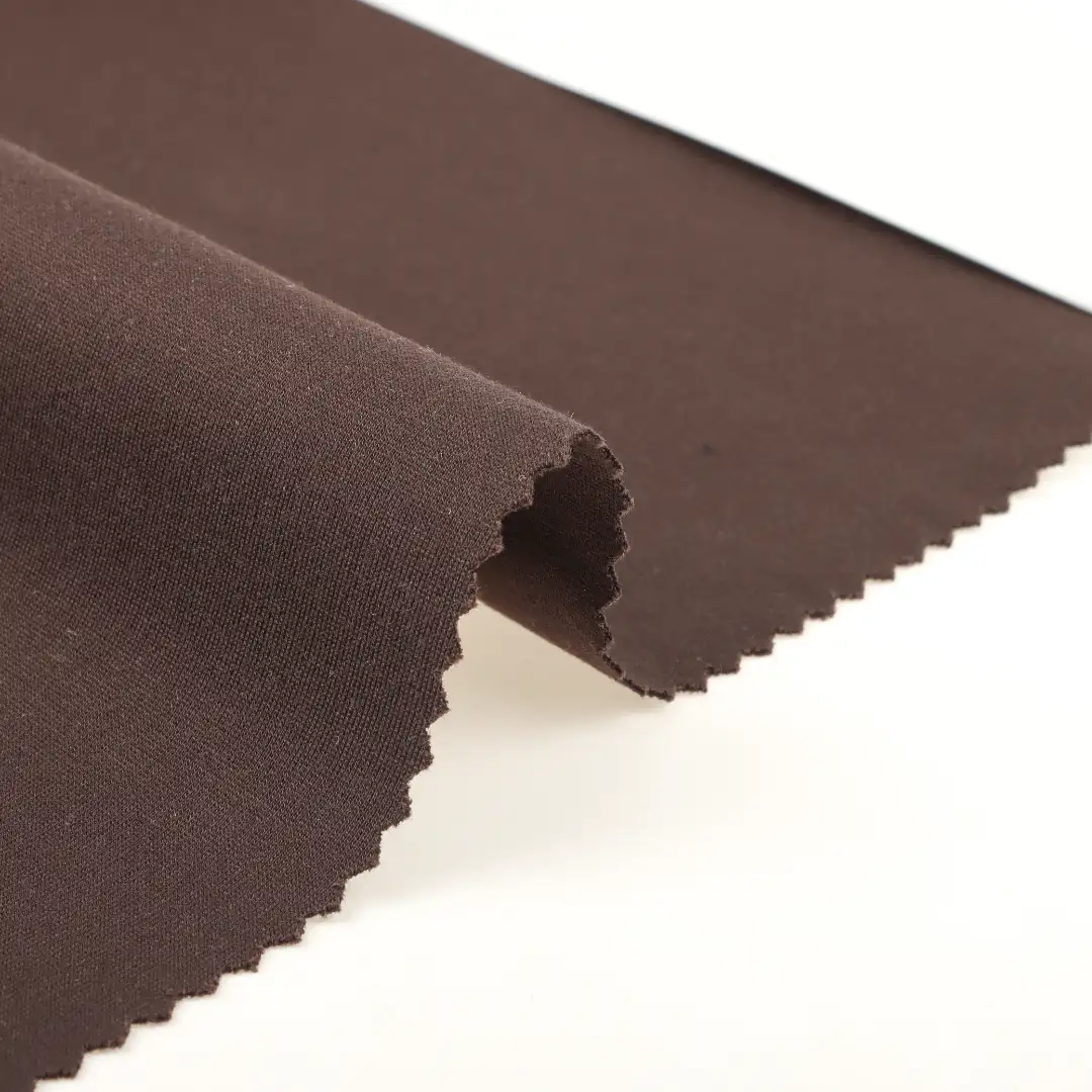 China Fabric for T-Shirt,Shorts,Loungewear Ponte Roma Knit Fabric Rayon Nylon Spandex Brown color buy from China wholesaler bulk order at wholesale price free worldwide shipping Alibaba