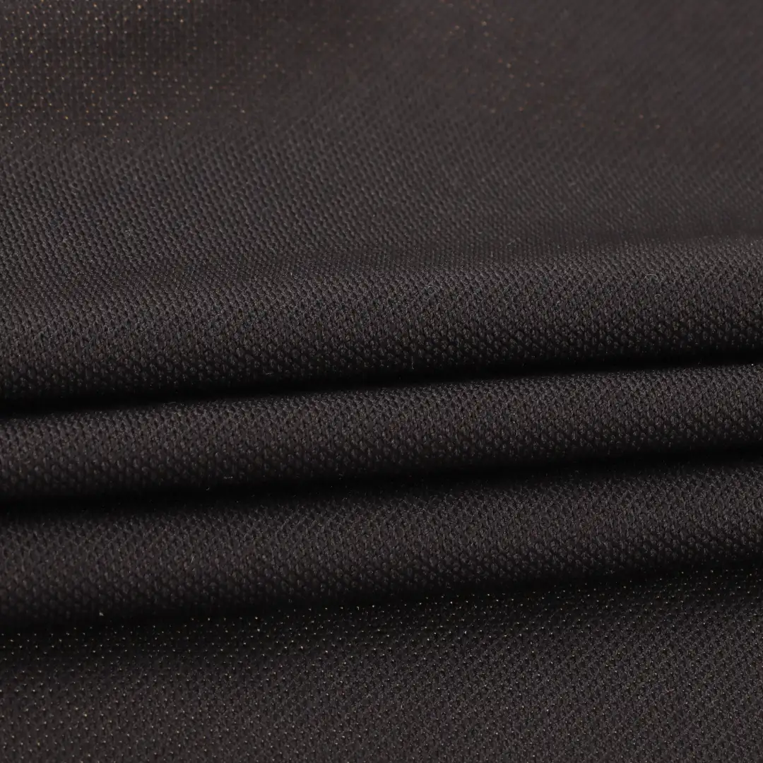 China Fabric for T-Shirt,Tank Top,Crop Top,Shorts Pique Knit Fabric Polyester Spandex Black color buy from China wholesaler bulk order at wholesale price free worldwide shipping Alibaba