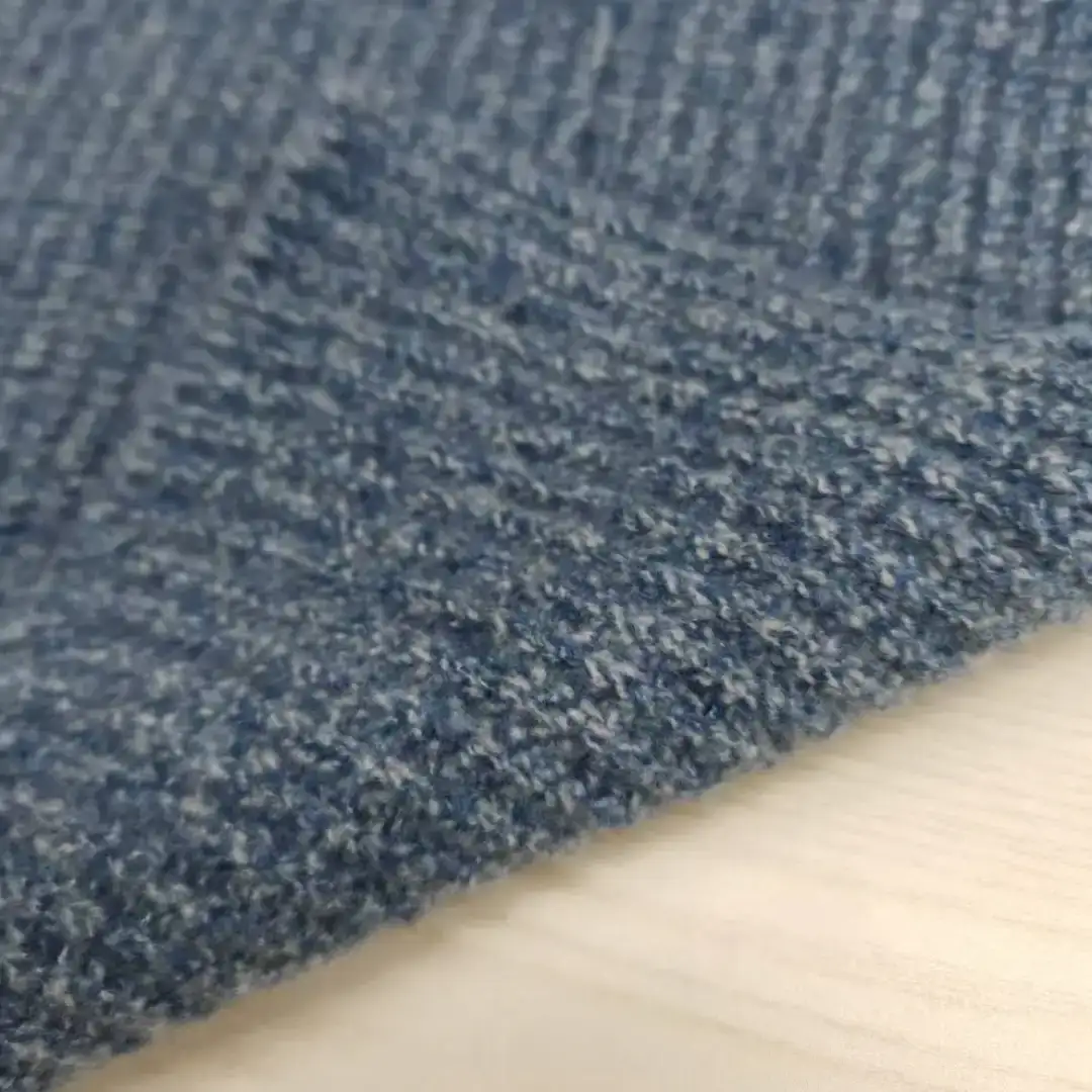 China Yarn for Open Cardigan (Sweater),Full-Zipper Cardigan (Sweater),Half-Zipper Cardigan (Sweater),Shirt Long Sleeve Button (Sweater) Mossy Yarn Fancy Yarn Polyester Wool Spandex blue color buy from China wholesaler bulk order at wholesale price free worldwide shipping Alibaba