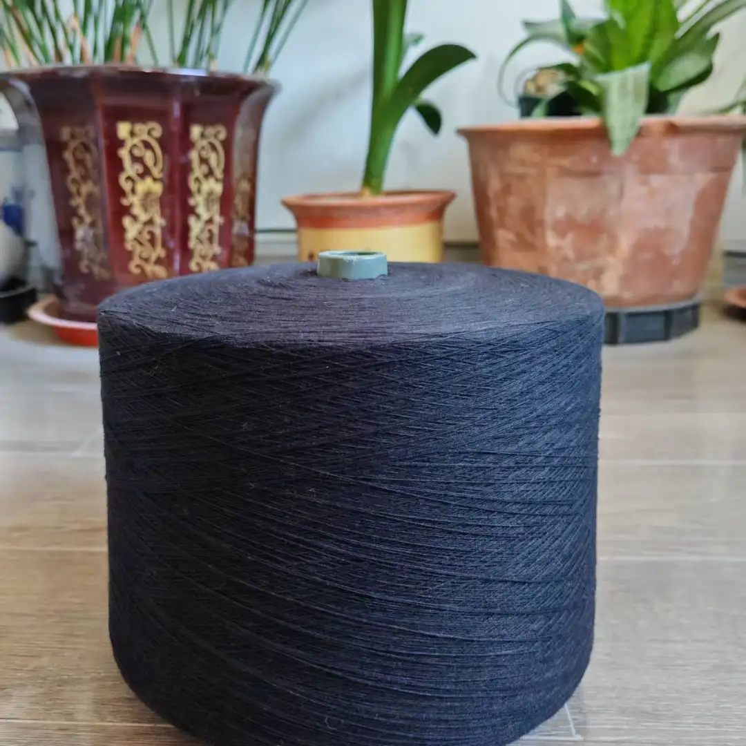 China Yarn for Full-Zipper Cardigan (Sweater),Half-Zipper Cardigan (Sweater),Shirt Long Sleeve Button (Sweater) Semi-Worsted Spun Regular Yarn BCI Cotton Black color buy from China wholesaler bulk order at wholesale price free worldwide shipping Alibaba