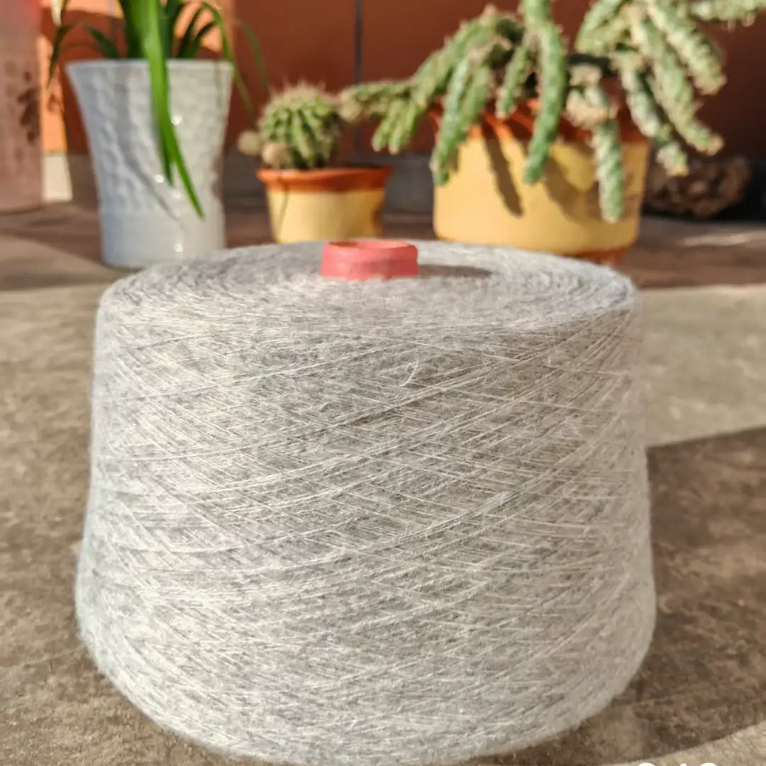 China Yarn for Open Cardigan (Sweater),Full-Zipper Cardigan (Sweater),Half-Zipper Cardigan (Sweater) Mossy Yarn Fancy Yarn Recycled Polyester Polyester Acrylic Spandex Gray color buy from China wholesaler bulk order at wholesale price free worldwide shipping Alibaba