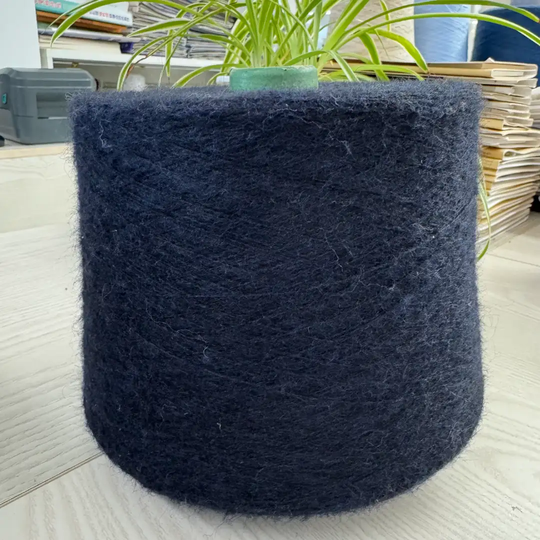 China Yarn for Ladies Vest (Sweater),Men’s Vest (Sweater),Open Cardigan (Sweater),Half-Zipper Cardigan (Sweater),Crew Neck Pullover (Sweater),Crop Top Pullover (Sweater) Mossy Yarn Fancy Yarn Recycled Polyester Polyester Polyamide Wool Spandex Navy color buy from China wholesaler bulk order at wholesale price free worldwide shipping Alibaba