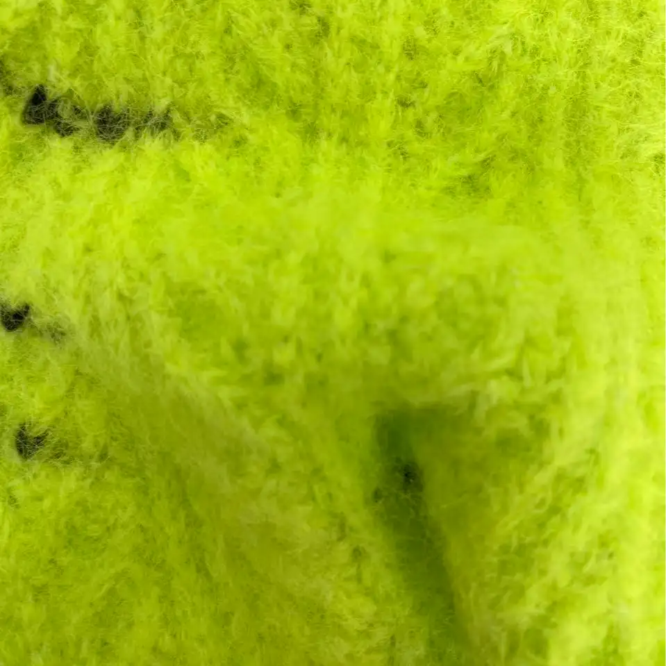 China Yarn for Hoodie  (Sweater),Dresses (Pullover) (Sweater),Roll Neck Jumper (Sweater),Kids Ruffled Edge Jumper (Sweater) Mossy Yarn Fancy Yarn Polyester Nylon Wool Elastane Green color buy from China wholesaler bulk order at wholesale price free worldwide shipping Alibaba