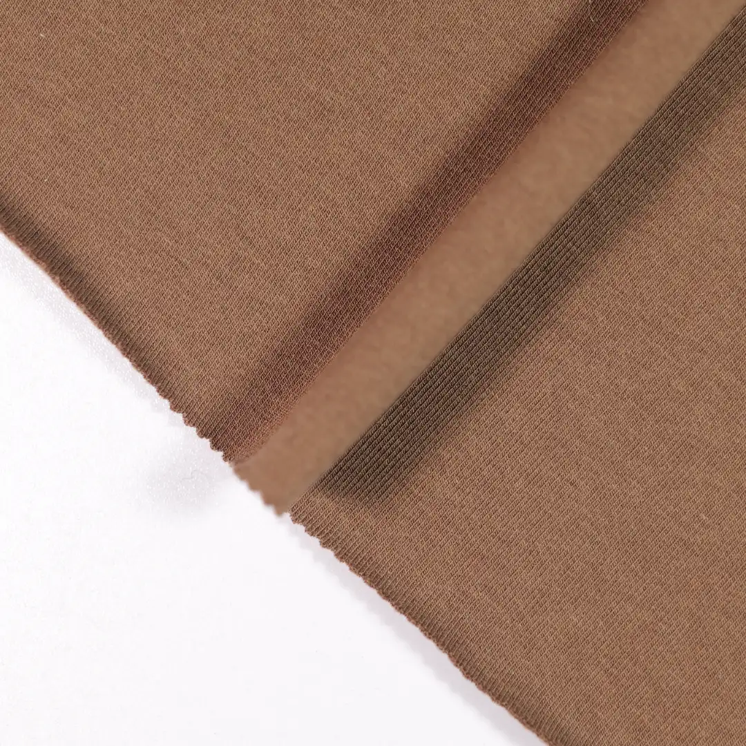 China Fabric for T-Shirt,Polo Shirt,Loungewear Fleece Knit Fabric Viscose Cotton Acrylic Spandex coffee color color buy from China wholesaler bulk order at wholesale price free worldwide shipping Alibaba