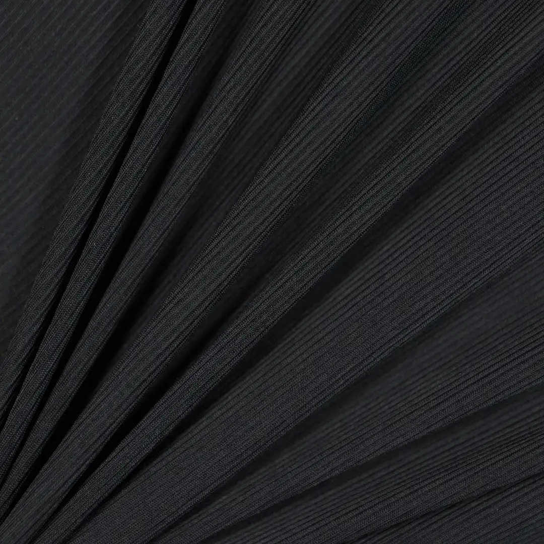 China Fabric for T-Shirt,Polo Shirt Rib Knit Fabric Polyester Spandex black color buy from China wholesaler bulk order at wholesale price free worldwide shipping Alibaba