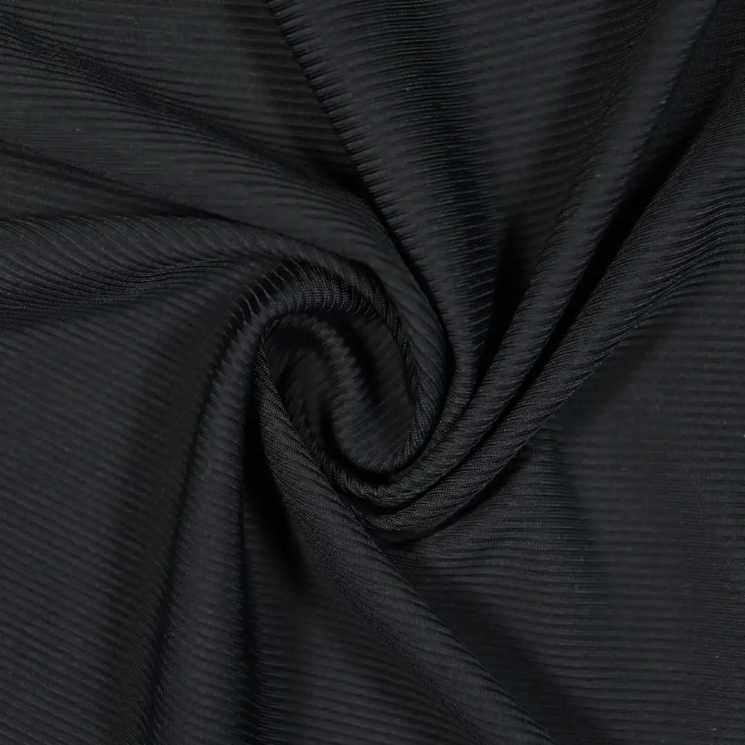 China Fabric for T-Shirt,Polo Shirt Rib Knit Fabric Polyester Spandex black color buy from China wholesaler bulk order at wholesale price free worldwide shipping Alibaba