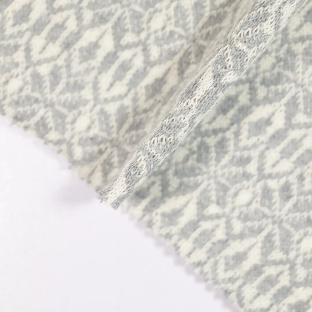 China Fabric for Loungewear Jacquard Knit Fabric Cotton Polyester grey color buy from China wholesaler bulk order at wholesale price free worldwide shipping Alibaba