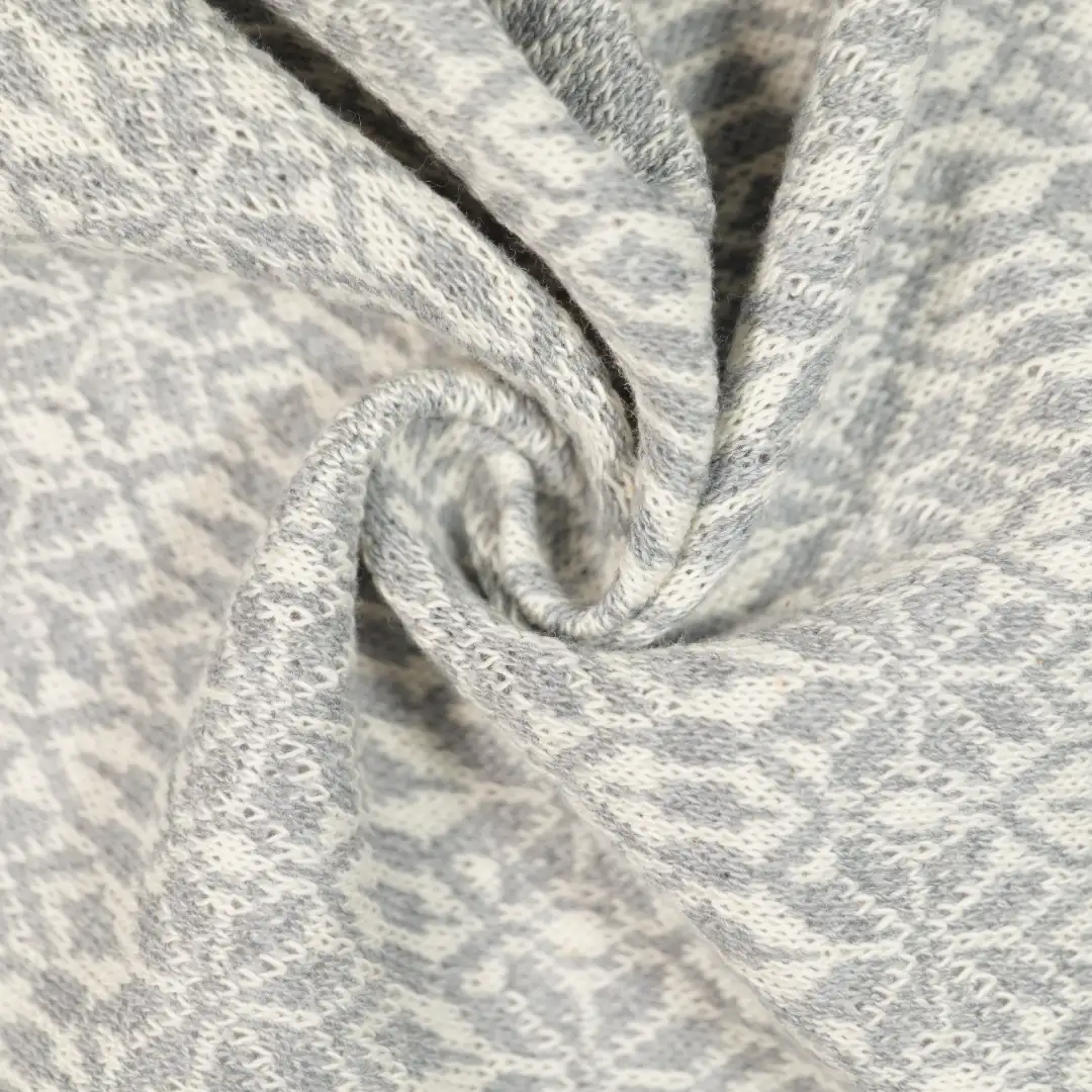 China Fabric for Loungewear Jacquard Knit Fabric Cotton Polyester grey color buy from China wholesaler bulk order at wholesale price free worldwide shipping Alibaba