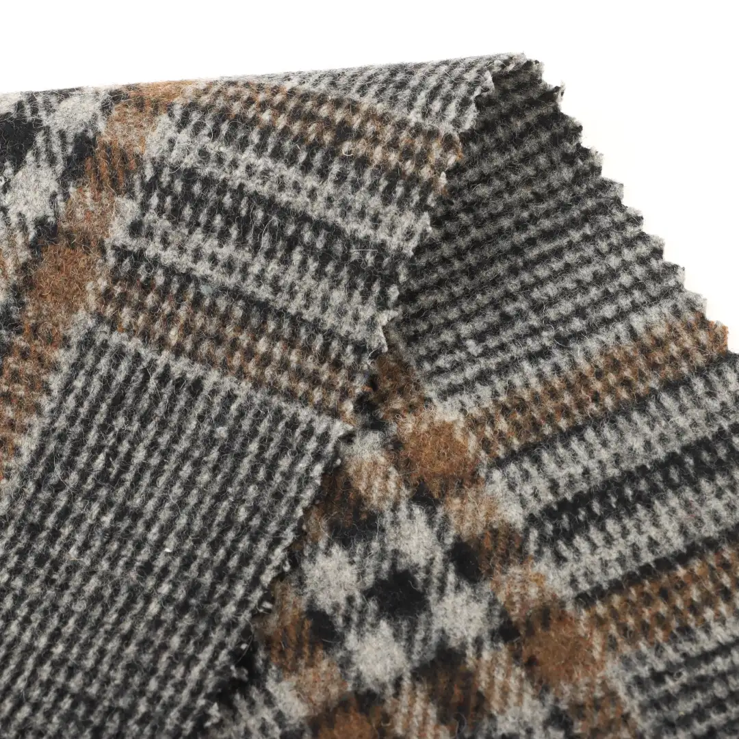 China Fabric for Jackets,Trench Coat,Overcoat Melton Woolen Polyester Wool check color buy from China wholesaler bulk order at wholesale price free worldwide shipping Alibaba