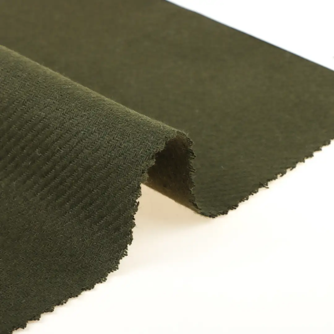 China Fabric for Jackets,Trench Coat,Overcoat Woolen Twill Woolen Polyester olive green color buy from China wholesaler bulk order at wholesale price free worldwide shipping Alibaba