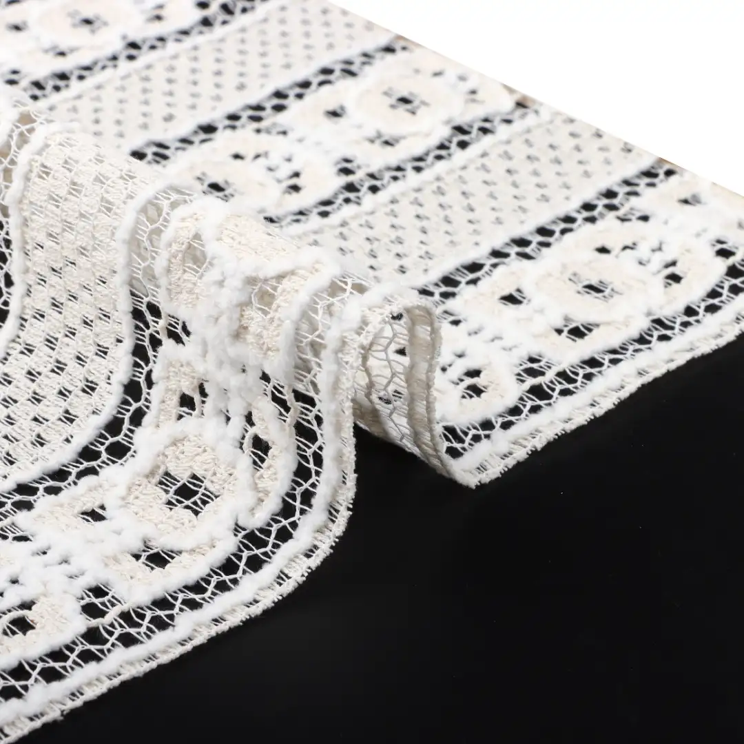 China Fabric for Shirt,Tank Top,Blouse,Skirt,Shorts Lace Knit Fabric Polyester Cotton cream color buy from China wholesaler bulk order at wholesale price free worldwide shipping Alibaba