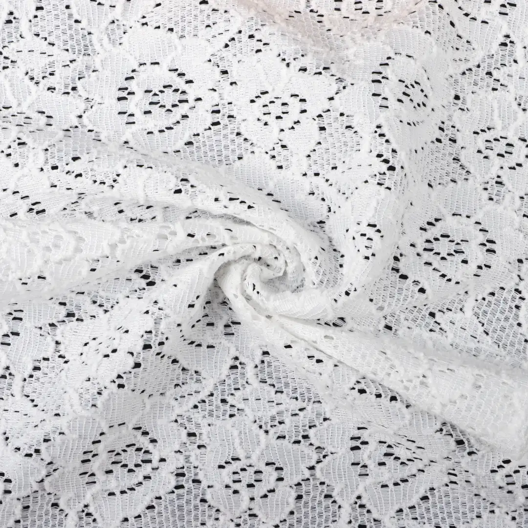 China Fabric for Shirt,Tank Top,Blouse,Skirt,Shorts Lace Knit Fabric Polyester Spandex white color buy from China wholesaler bulk order at wholesale price free worldwide shipping Alibaba