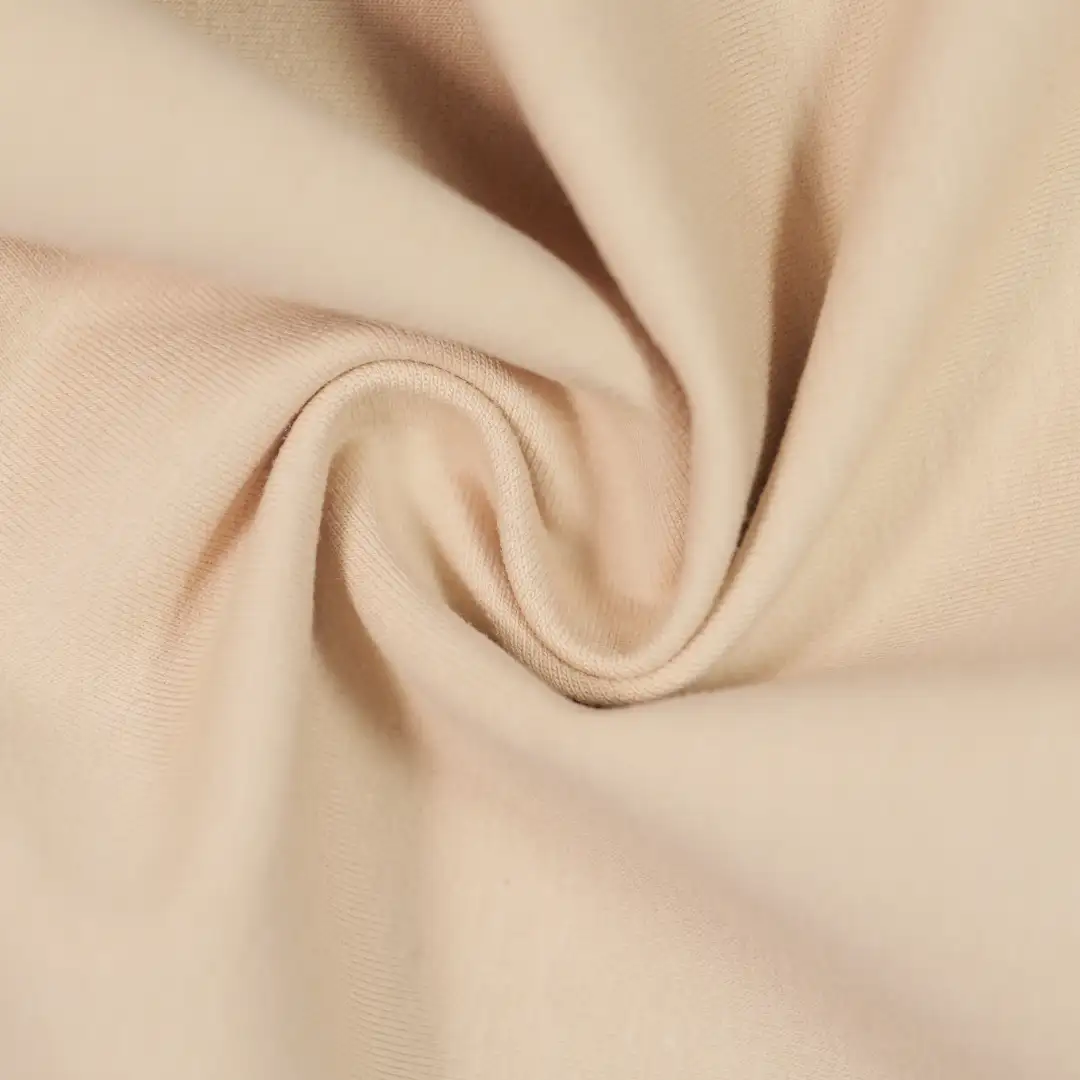 China Fabric for Jackets French Terry Knit Fabric Cotton Spandex brown color buy from China wholesaler bulk order at wholesale price free worldwide shipping Alibaba