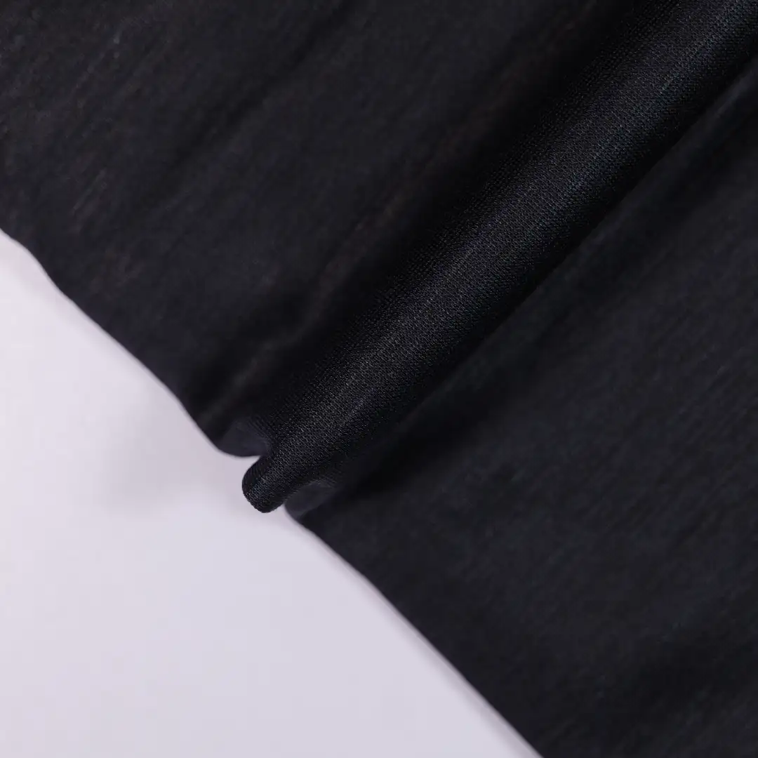 China Fabric for T-Shirt Rib Knit Fabric Polyester black color buy from China wholesaler bulk order at wholesale price free worldwide shipping Alibaba