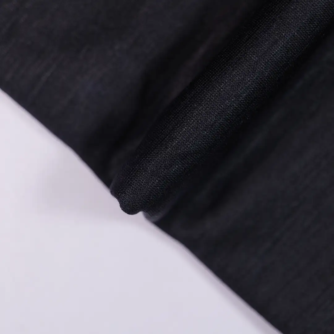 China Fabric for T-Shirt Rib Knit Fabric Polyester black color buy from China wholesaler bulk order at wholesale price free worldwide shipping Alibaba