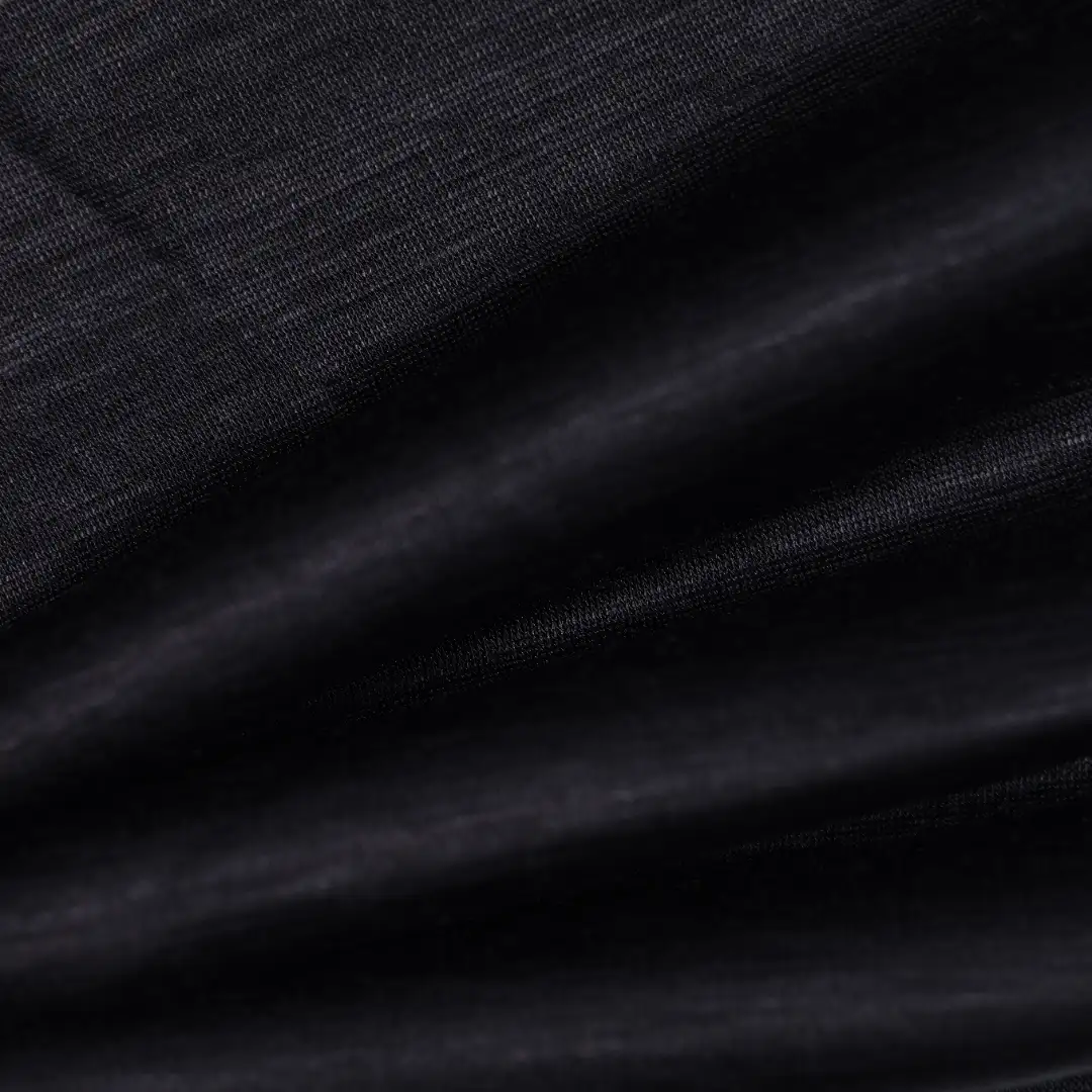China Fabric for T-Shirt Rib Knit Fabric Polyester black color buy from China wholesaler bulk order at wholesale price free worldwide shipping Alibaba