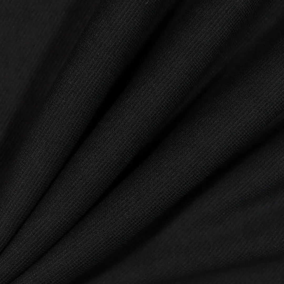 China Fabric for T-Shirt Rib Knit Fabric Polyester black color buy from China wholesaler bulk order at wholesale price free worldwide shipping Alibaba