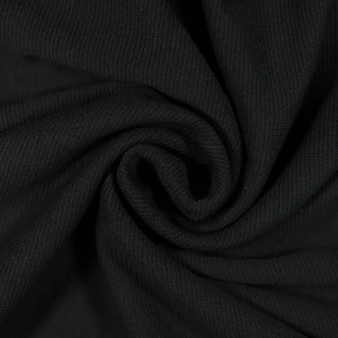 China Fabric for T-Shirt Rib Knit Fabric Polyester black color buy from China wholesaler bulk order at wholesale price free worldwide shipping Alibaba