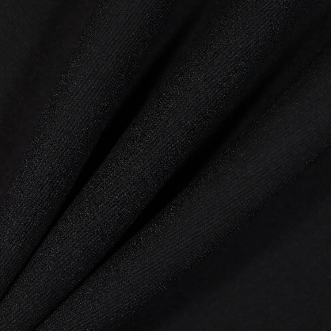 China Fabric for T-Shirt Rib Knit Fabric Polyester black color buy from China wholesaler bulk order at wholesale price free worldwide shipping Alibaba