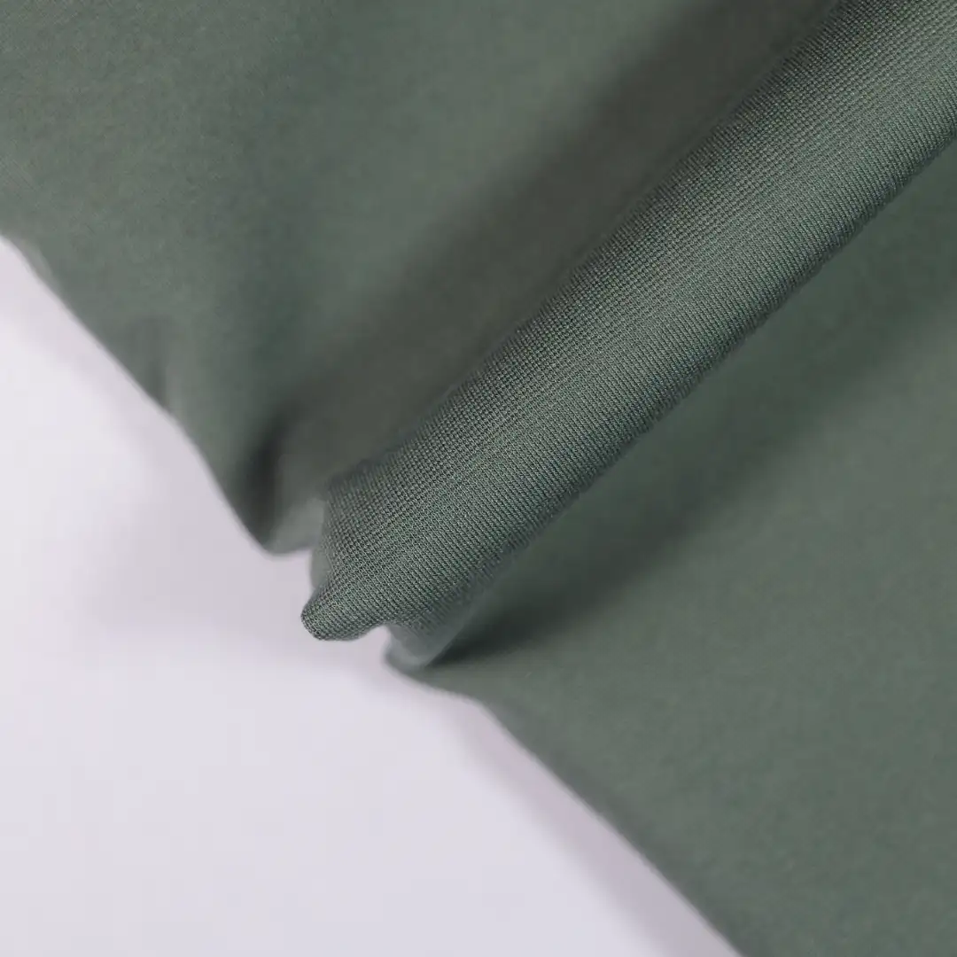 China Fabric for T-Shirt,Skirt Rib Knit Fabric Polyester dark green color buy from China wholesaler bulk order at wholesale price free worldwide shipping Alibaba