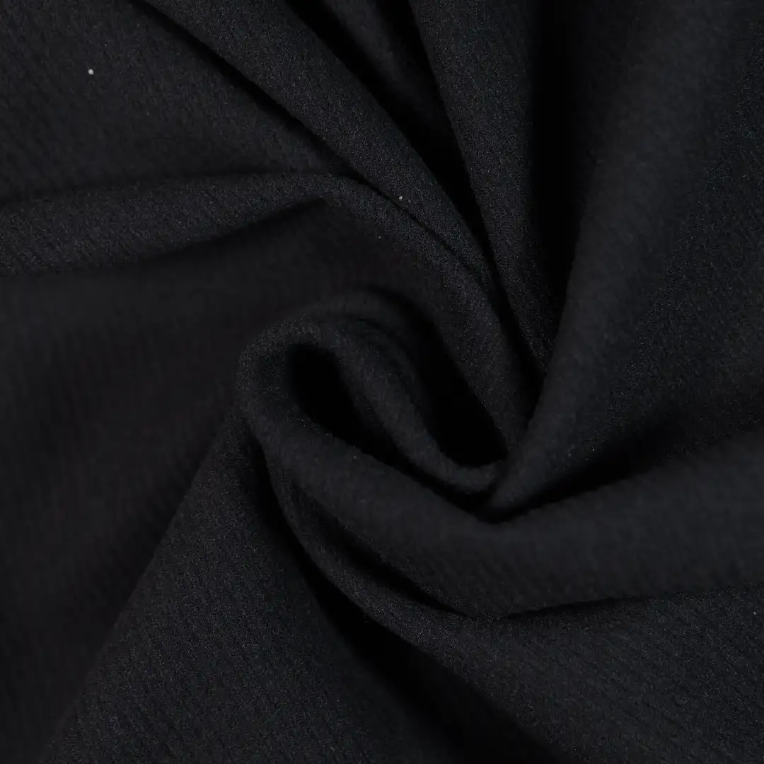 China Fabric for T-Shirt,Skirt,Shorts Rib Knit Fabric Polyester black color buy from China wholesaler bulk order at wholesale price free worldwide shipping Alibaba