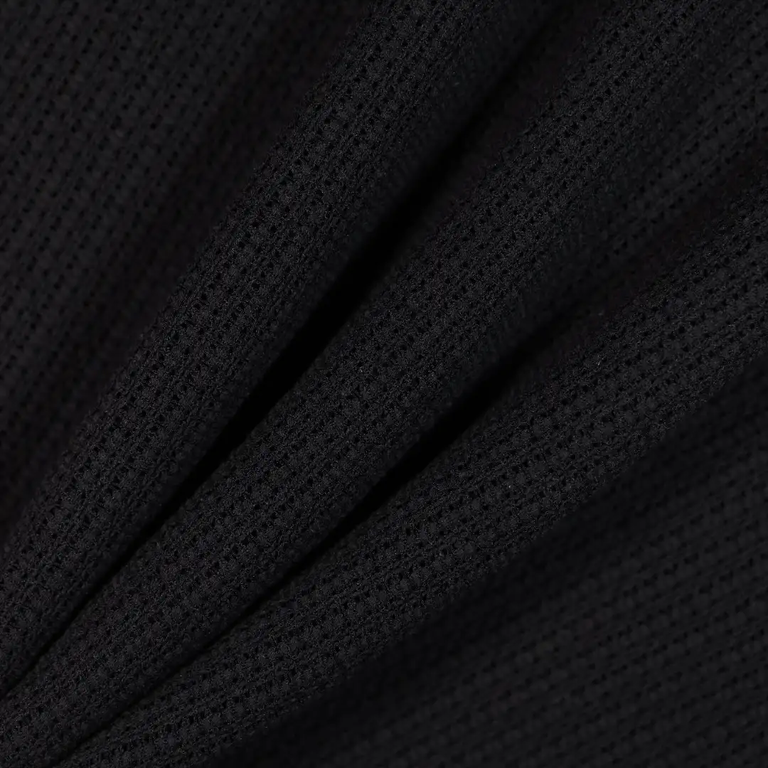 China Fabric for T-Shirt,Skirt,Tie-Front Cardigan (Sweater) Rib Knit Fabric Polyester black color buy from China wholesaler bulk order at wholesale price free worldwide shipping Alibaba