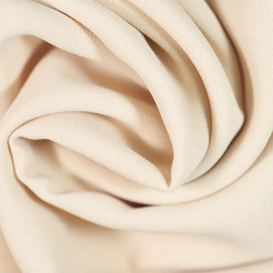 China Fabric for Shirt,Skirt,Cropped V-Neck Shirt Polyester chiffon Synthetic Woven Fabric Polyester ivory color buy from China wholesaler bulk order at wholesale price free worldwide shipping Alibaba