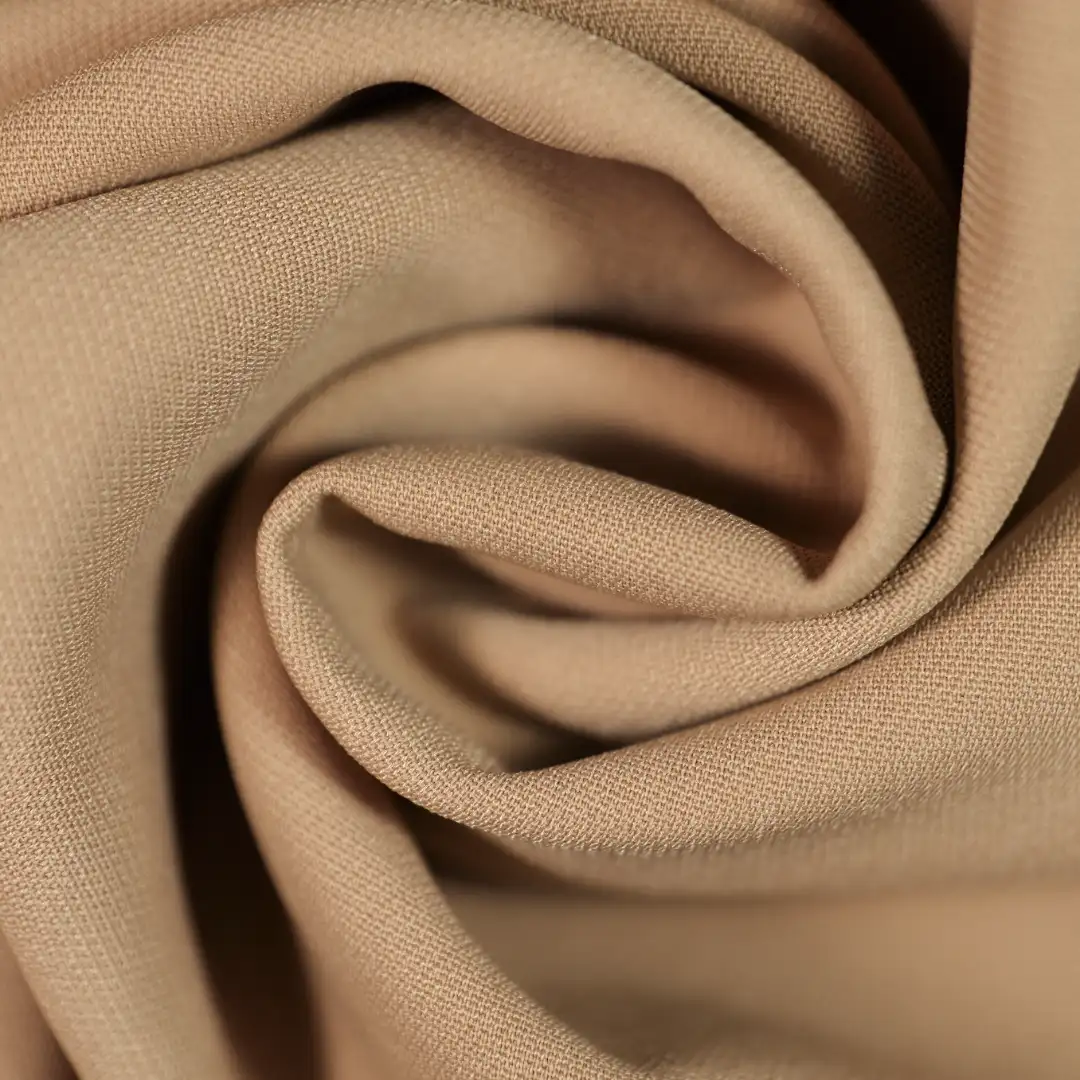 China Fabric for Shirt,Pants,Skirt,Suit,Uniform Poplin Woven Blended Fabric Polyester Spandex Camel color buy from China wholesaler bulk order at wholesale price free worldwide shipping Alibaba