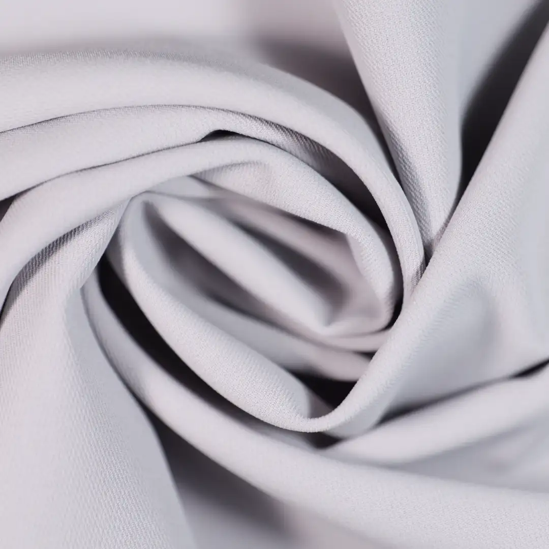 China Fabric for Shirt,Blazer Polyester/Rayon Plain Woven Blended Fabric Polyester Spandex grey color buy from China wholesaler bulk order at wholesale price free worldwide shipping Alibaba