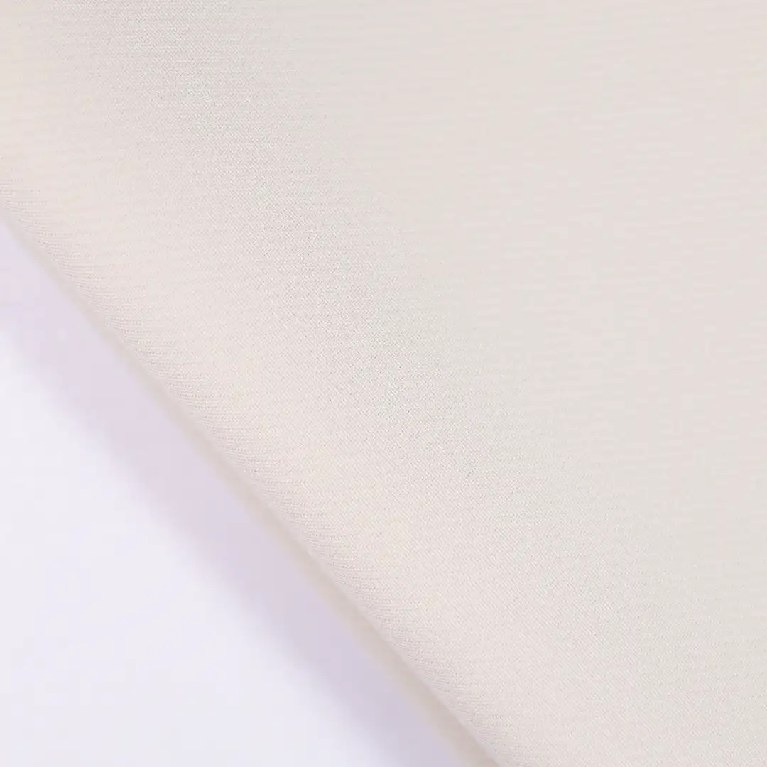 China Fabric for Shirt,Pants,Polo Shirt Polyester/Rayon Twill Woven Blended Fabric Polyester Spandex rice color buy from China wholesaler bulk order at wholesale price free worldwide shipping Alibaba