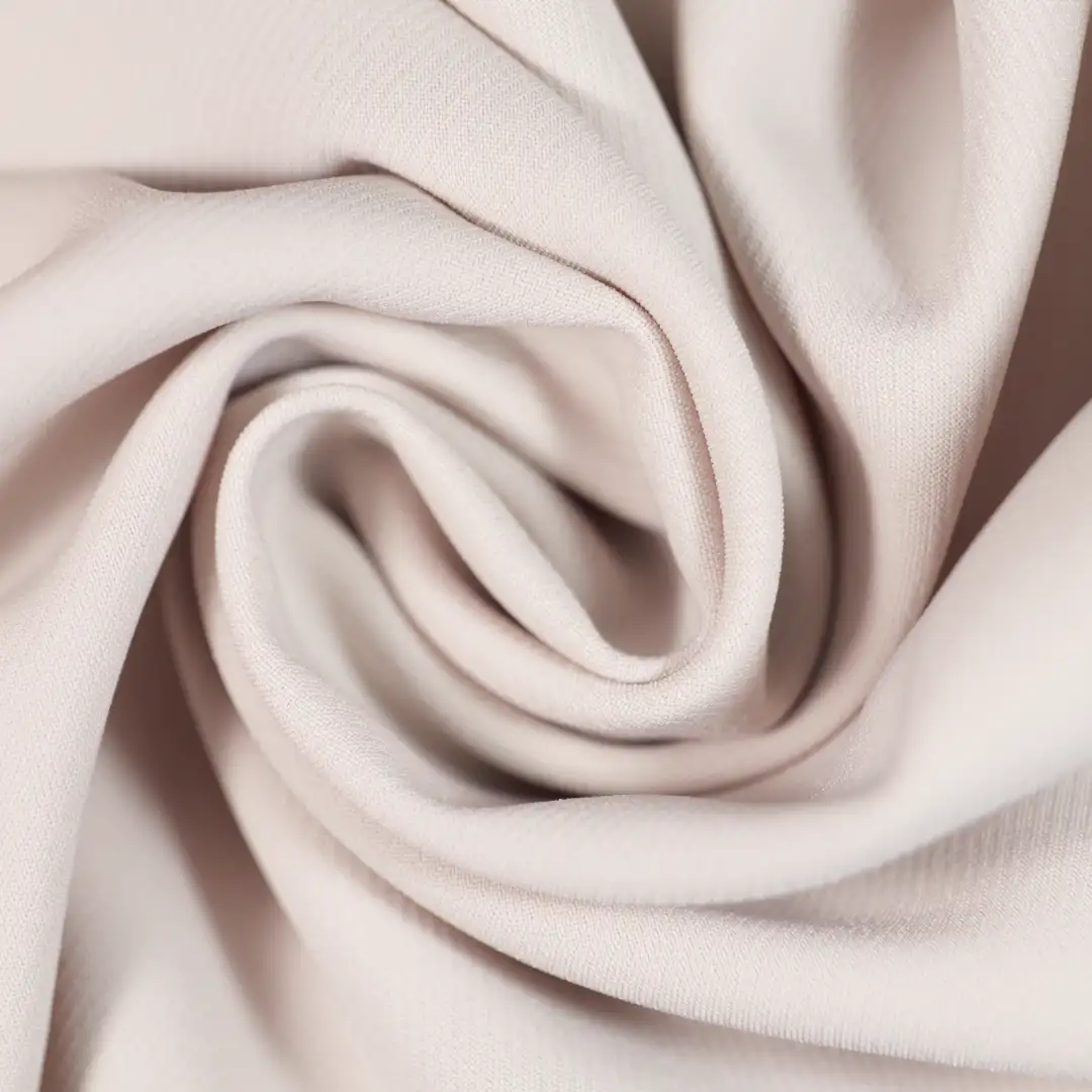 China Fabric for Shirt,Pants,Polo Shirt Polyester/Rayon Twill Woven Blended Fabric Polyester Spandex rice color buy from China wholesaler bulk order at wholesale price free worldwide shipping Alibaba