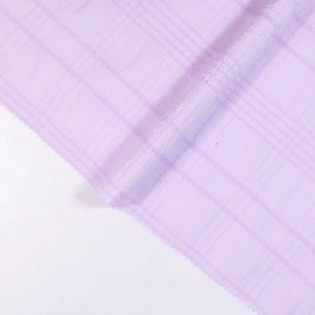 China Fabric for Gathered Strappy Mini Dress,Strap Midi Dress Crepe Woven Blended Fabric Polyester Spandex purple color buy from China wholesaler bulk order at wholesale price free worldwide shipping Alibaba