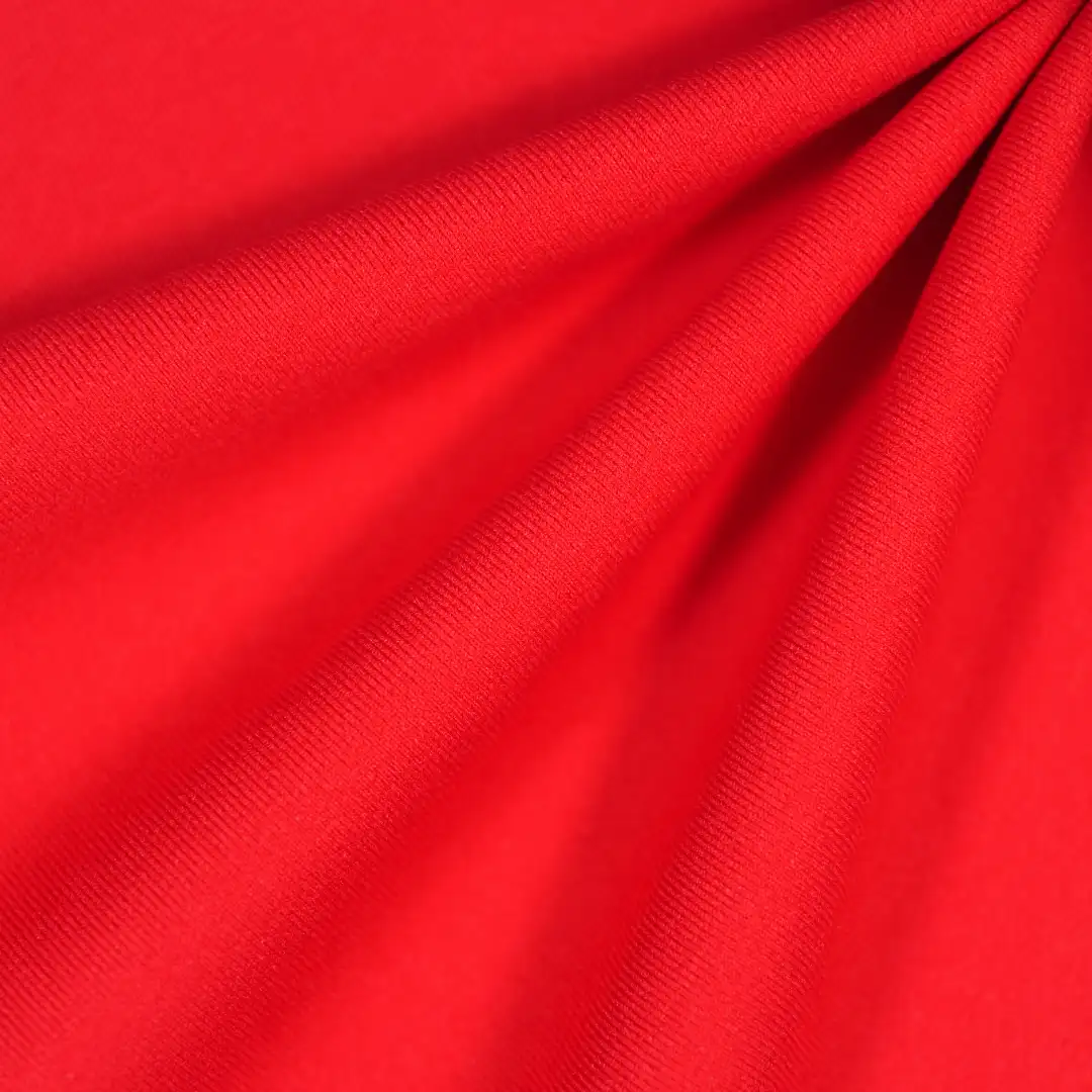 China Fabric for T-Shirt,Skirt,Backless Beach Dress Four-way Stretch (Bi-Stretch) Knit Fabric PET red color buy from China wholesaler bulk order at wholesale price free worldwide shipping Alibaba